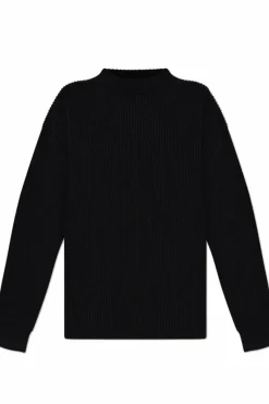 JIL SANDER CZARNY Wełniany sweter