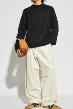 JIL SANDER+ CZARNY Wełniany sweter