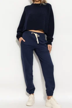 JIL SANDER GRANATOWY Spodnie dresowe