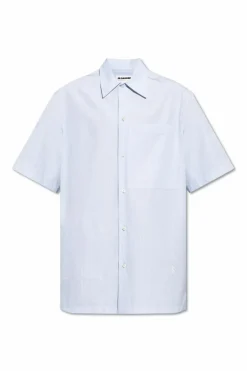 JIL SANDER jasnoniebieski Bawełniana koszula
