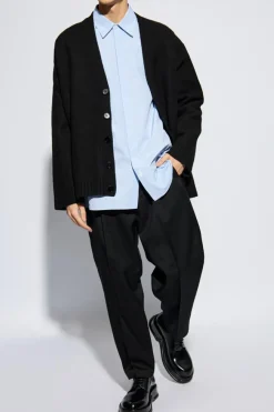JIL SANDER jasnoniebieski Koszula ze wzorem w pasy
