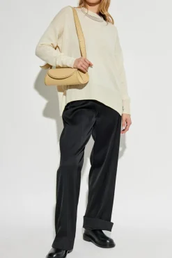 JIL SANDER kremowy Kaszmirowy sweter