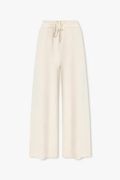 JIL SANDER+ kremowy Kaszmirowe spodnie