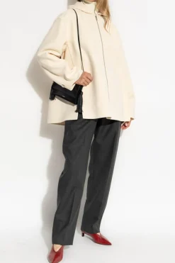 JIL SANDER kremowy Kurtka z kapturem
