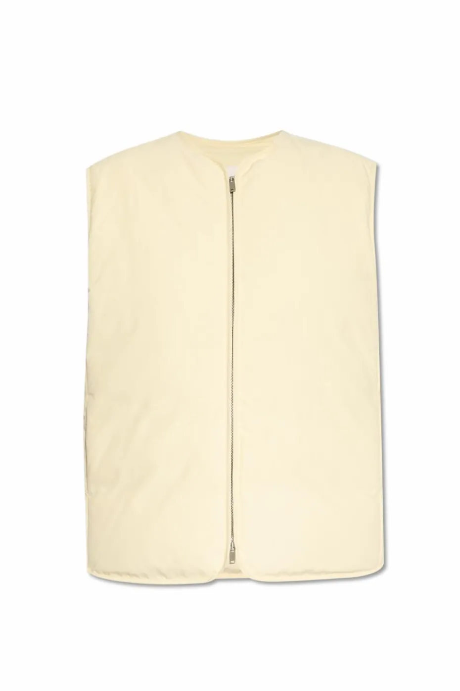 JIL SANDER+ kremowy Puchowa kamizelka