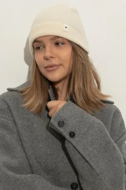 JIL SANDER+ kremowy Wełniana czapka