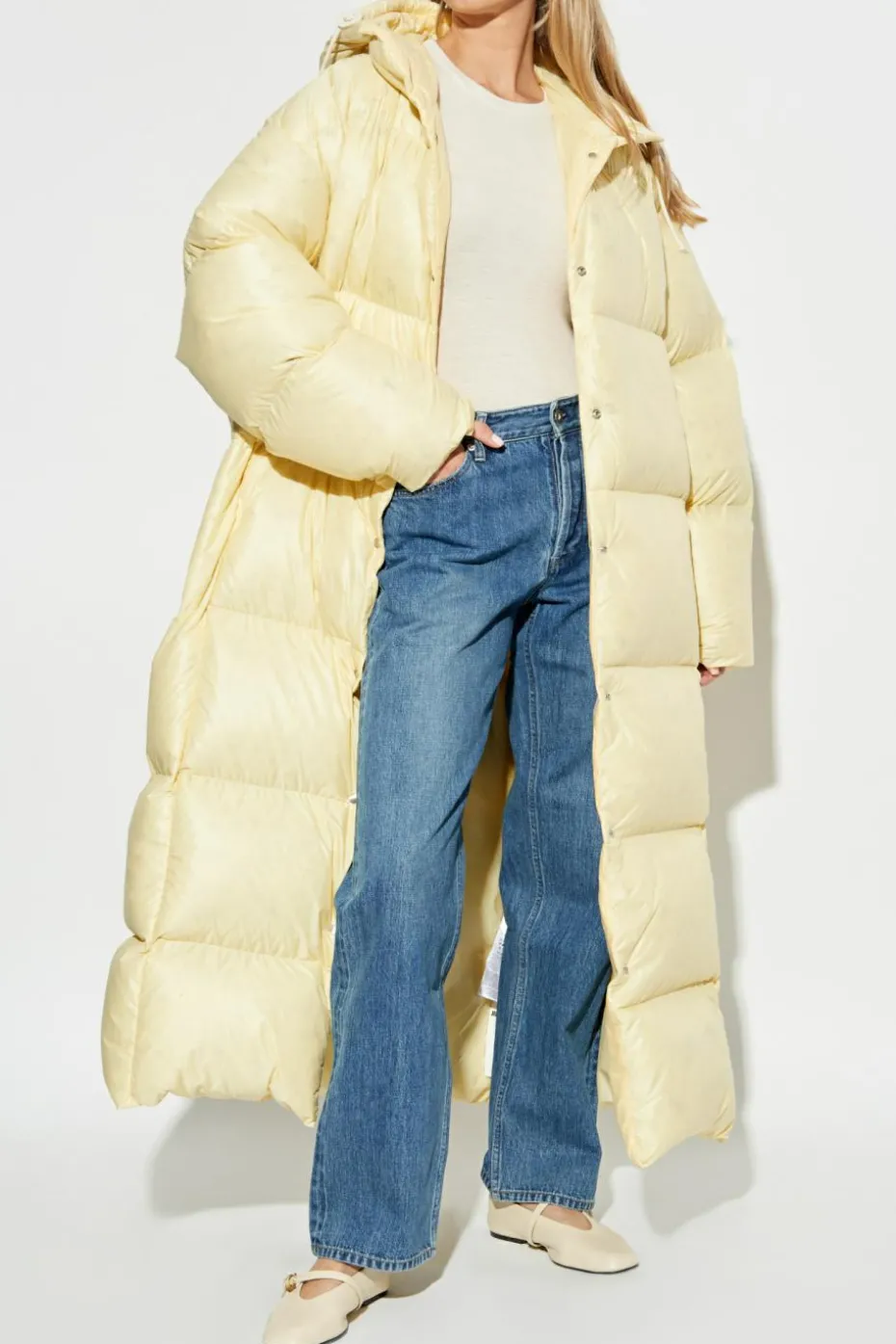 JIL SANDER+ NIEBIESKI Jeansy z logo