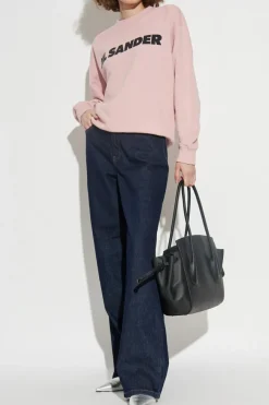 JIL SANDER RÓŻOWY Bluza z logo