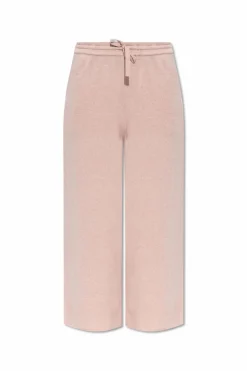JIL SANDER+ RÓŻOWY Kaszmirowe spodnie