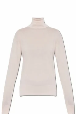 JIL SANDER RÓŻOWY Kaszmirowy golf