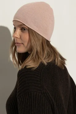 JIL SANDER+ RÓŻOWY Kaszmirowa czapka