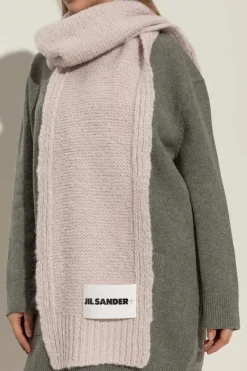JIL SANDER+ RÓŻOWY Moherowy szal