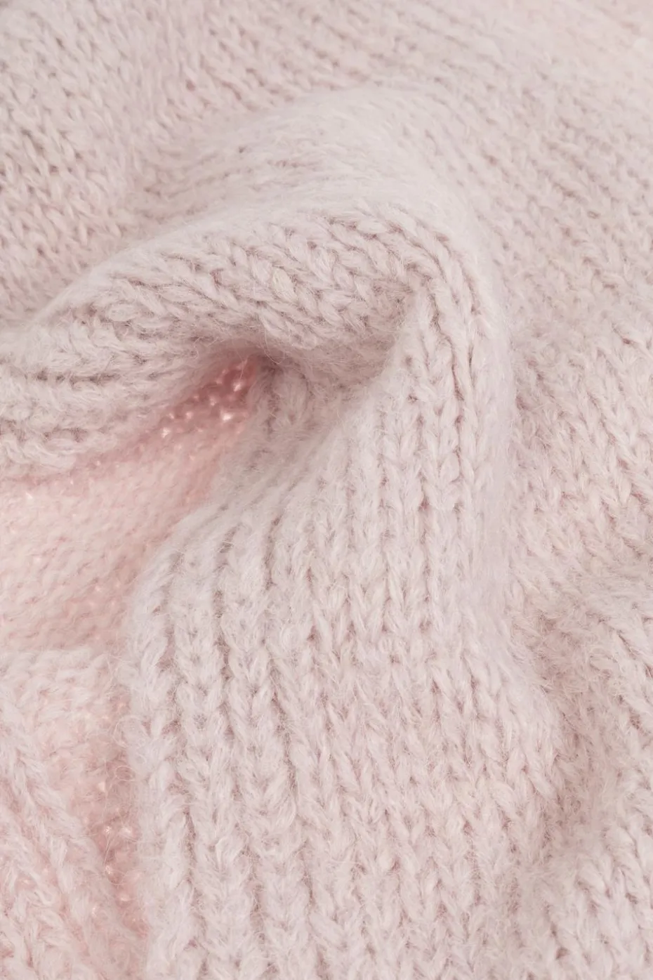 JIL SANDER+ RÓŻOWY Moherowy szal