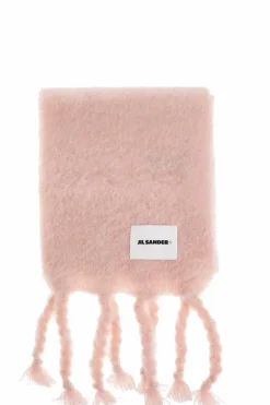 JIL SANDER+ RÓŻOWY Wełniany szal