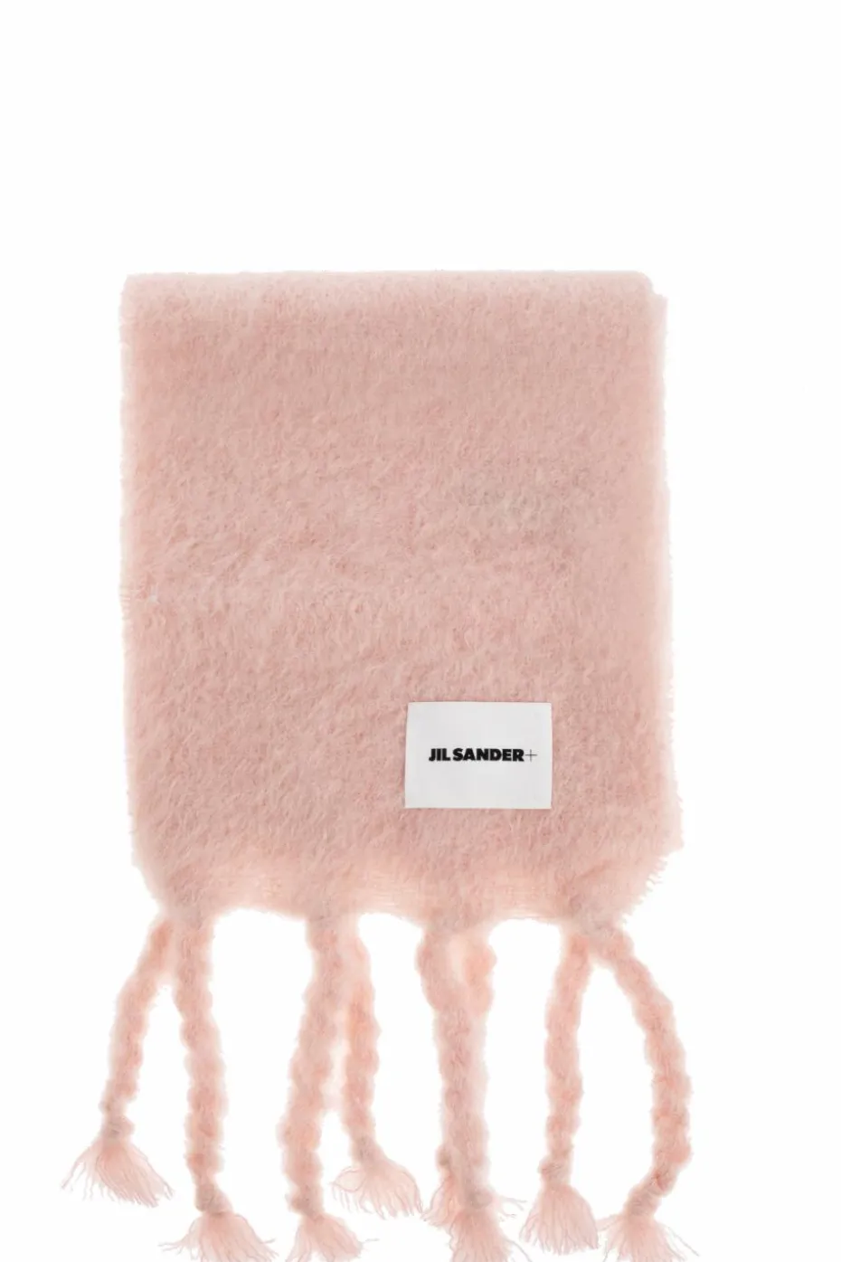 JIL SANDER+ RÓŻOWY Wełniany szal