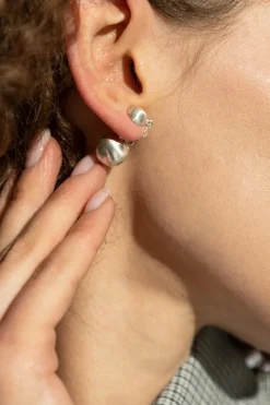 JIL SANDER SREBRNY Srebrne kolczyki