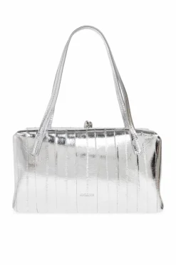 JIL SANDER SREBRNY Torba na ramię `Knot`