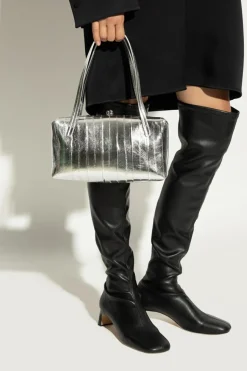 JIL SANDER SREBRNY Torba na ramię `Knot`
