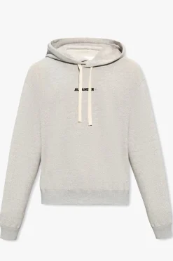 JIL SANDER+ SZARY Bluza z kapturem