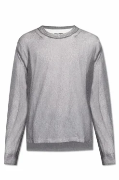 JIL SANDER SZARY Dwuwarstwowy top