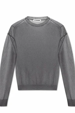 JIL SANDER SZARY Dwuwarstwowy top