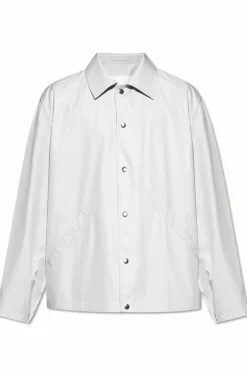 JIL SANDER SZARY Kurtka z logo