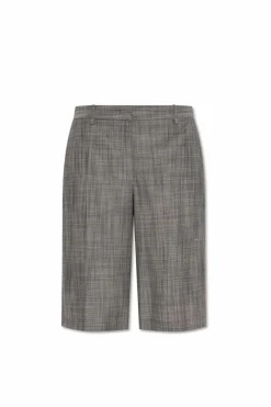 JIL SANDER SZARY Szorty w kant