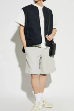 JIL SANDER+ SZARY Szorty z logo