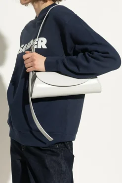 JIL SANDER SZARY Torba na ramię `Cannolo`