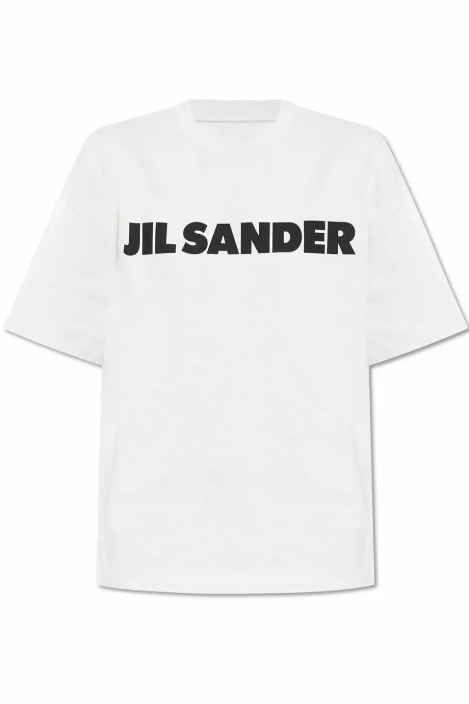 JIL SANDER SZARY T-shirt z logo