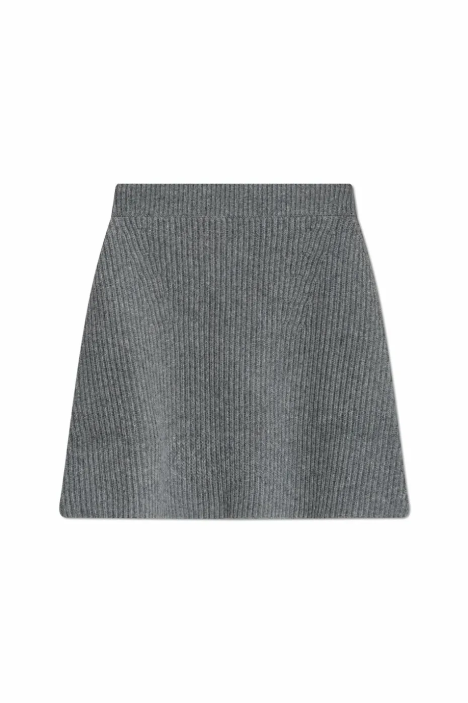 JIL SANDER SZARY Wełniana spódnica