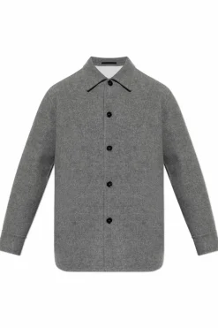 JIL SANDER SZARY Wełniana koszula
