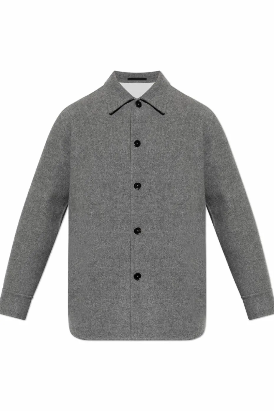 JIL SANDER SZARY Wełniana koszula