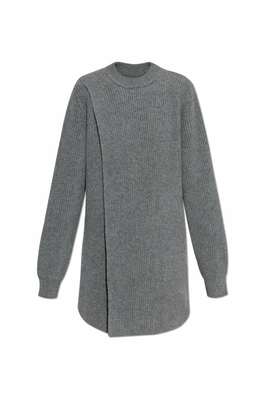 JIL SANDER SZARY Wełniany sweter
