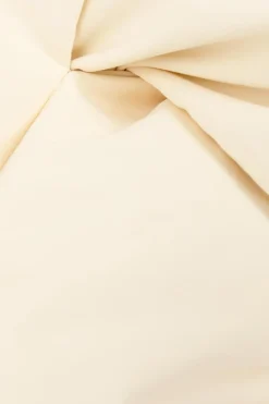 JIL SANDER+ ŻÓŁTY Puchowy szal z logo