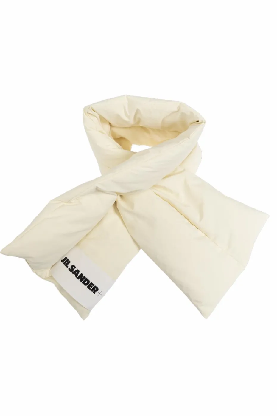 JIL SANDER+ ŻÓŁTY Szal z logo