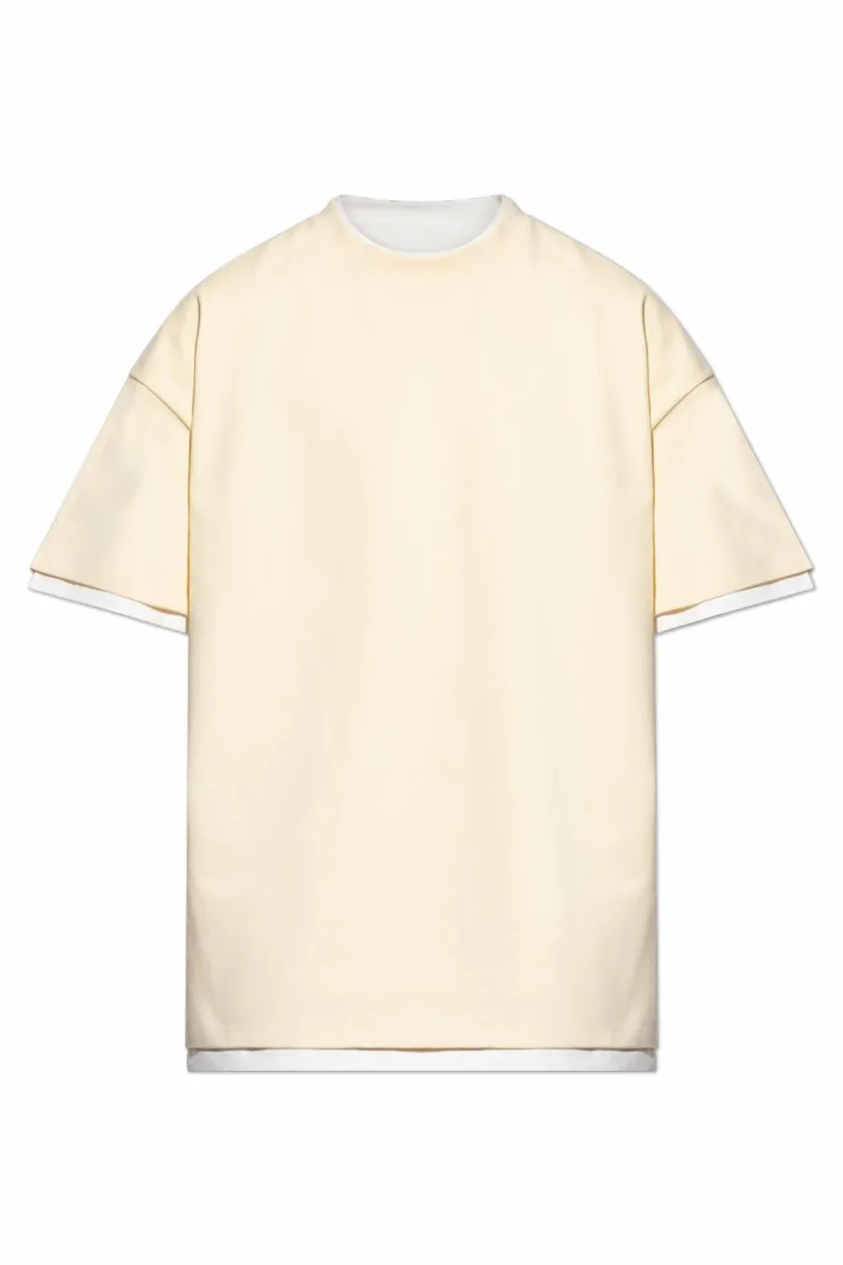 JIL SANDER ŻÓŁTY T-shirt z nadrukiem
