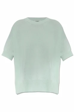 JIL SANDER ZIELONY Kaszmirowy sweter