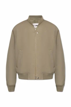 JIL SANDER ZIELONY Ocieplana kurtka typu ‘bomber’