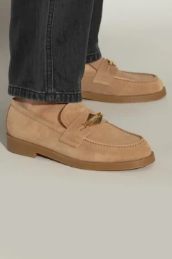 Jimmy Choo beżowy Zamszowe buty `Maddie` typu `loafers`