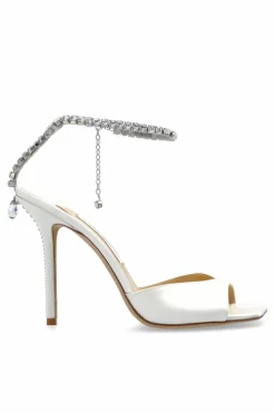 Jimmy Choo BIAŁY Sandały na obcasie `Saeda`