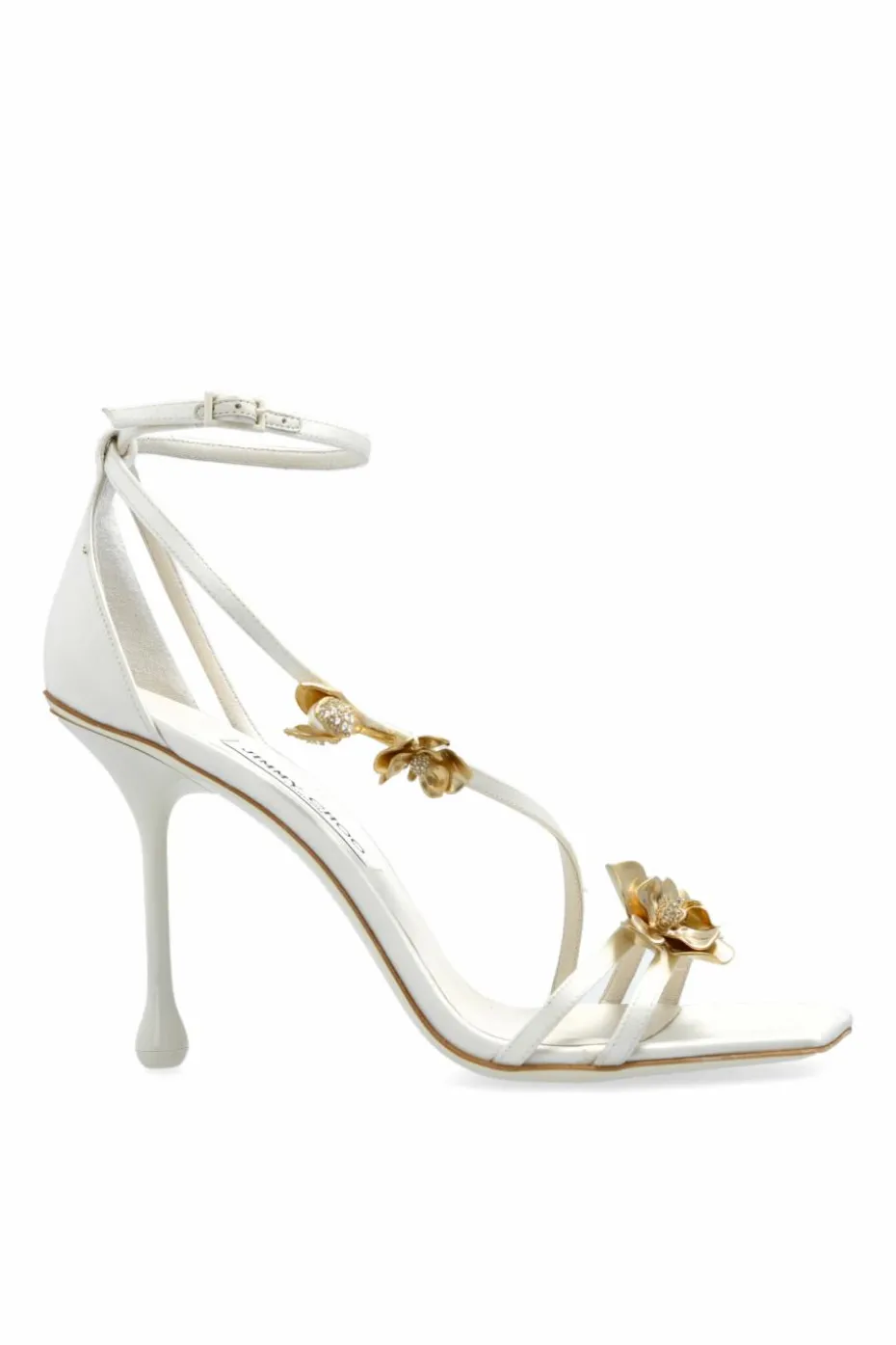 Jimmy Choo BIAŁY Sandały na obcasie `Zea`