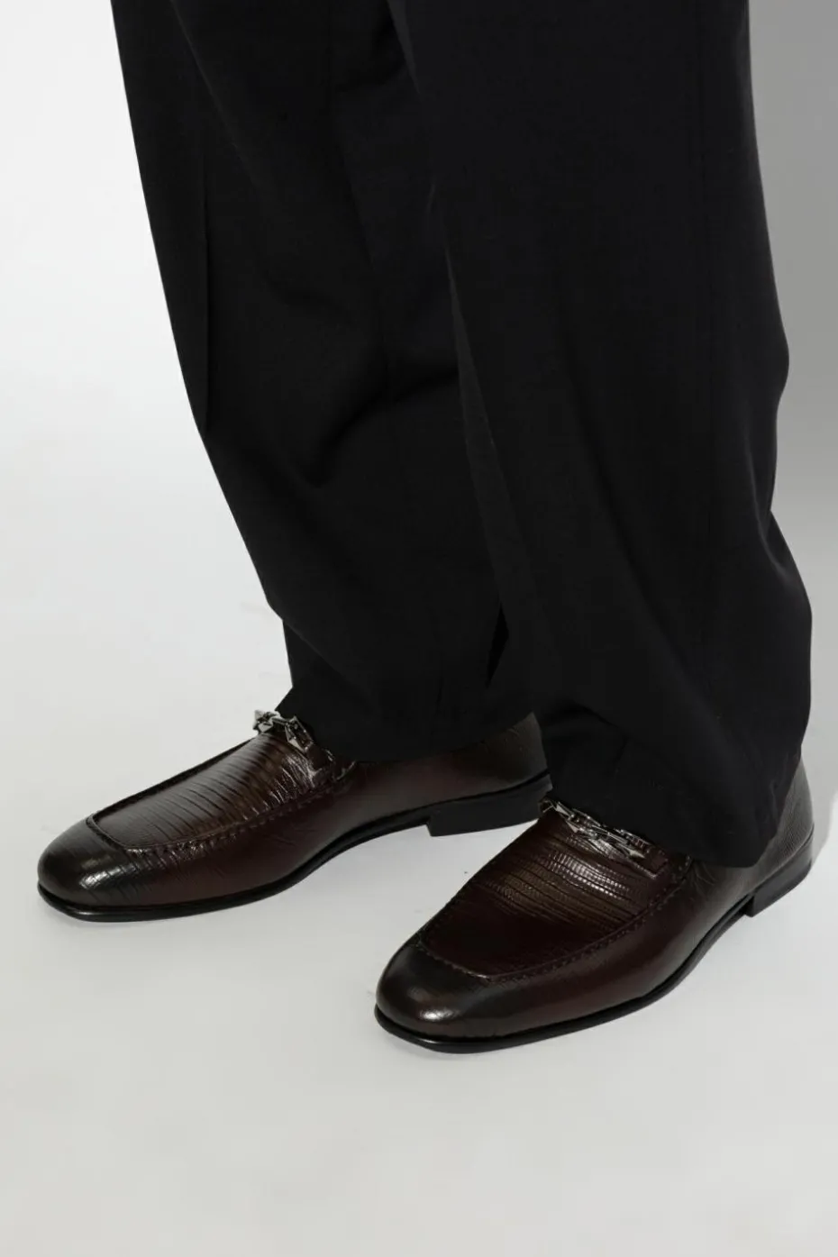 Jimmy Choo BRĄZOWY Buty `Marti` typu `loafers`