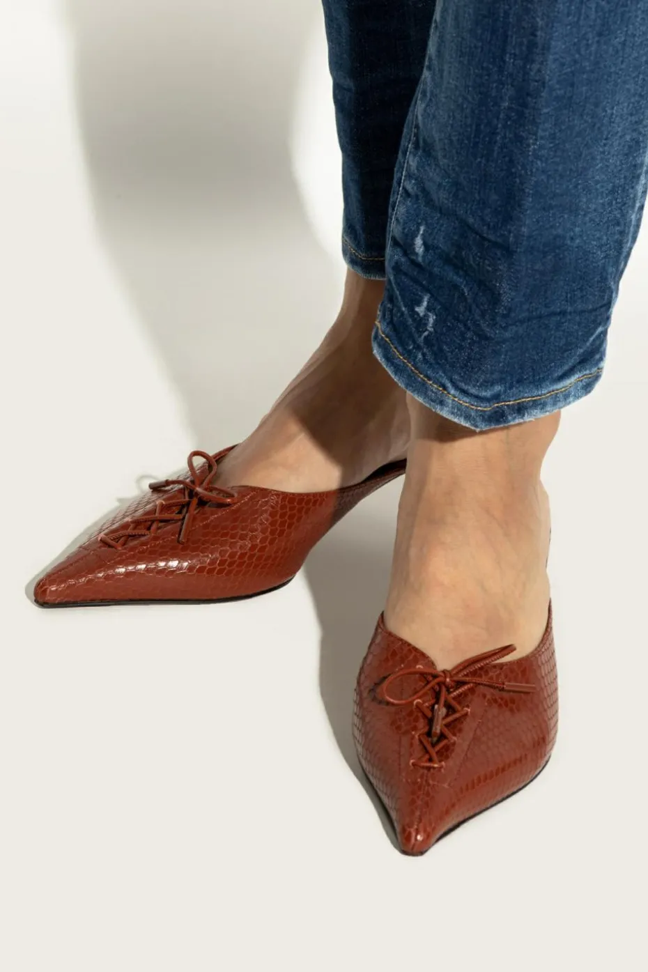 Jimmy Choo BRĄZOWY Buty na obcasie `Scarlett``