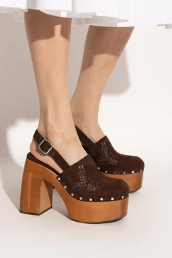 Jimmy Choo BRĄZOWY Buty na platformie `Alida`