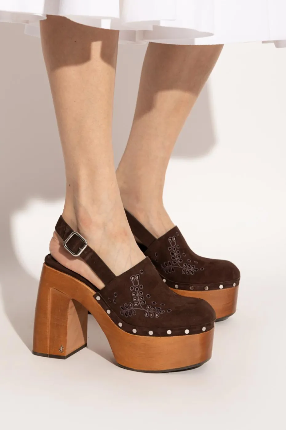 Jimmy Choo BRĄZOWY Buty na platformie `Alida`