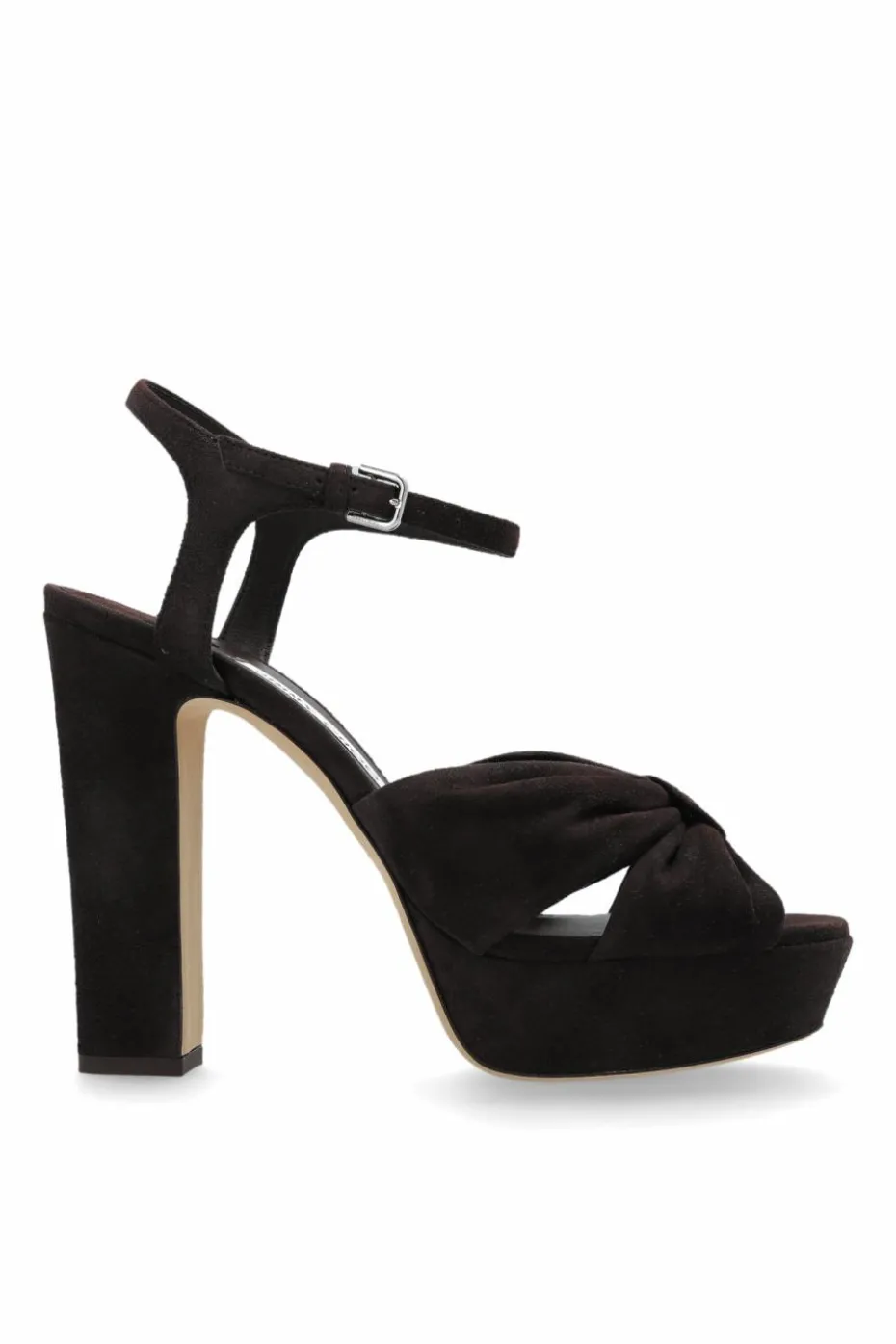 Jimmy Choo BRĄZOWY Sandały na platformie `Heloise`