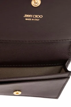 Jimmy Choo BRĄZOWY Skórzane etui na karty
