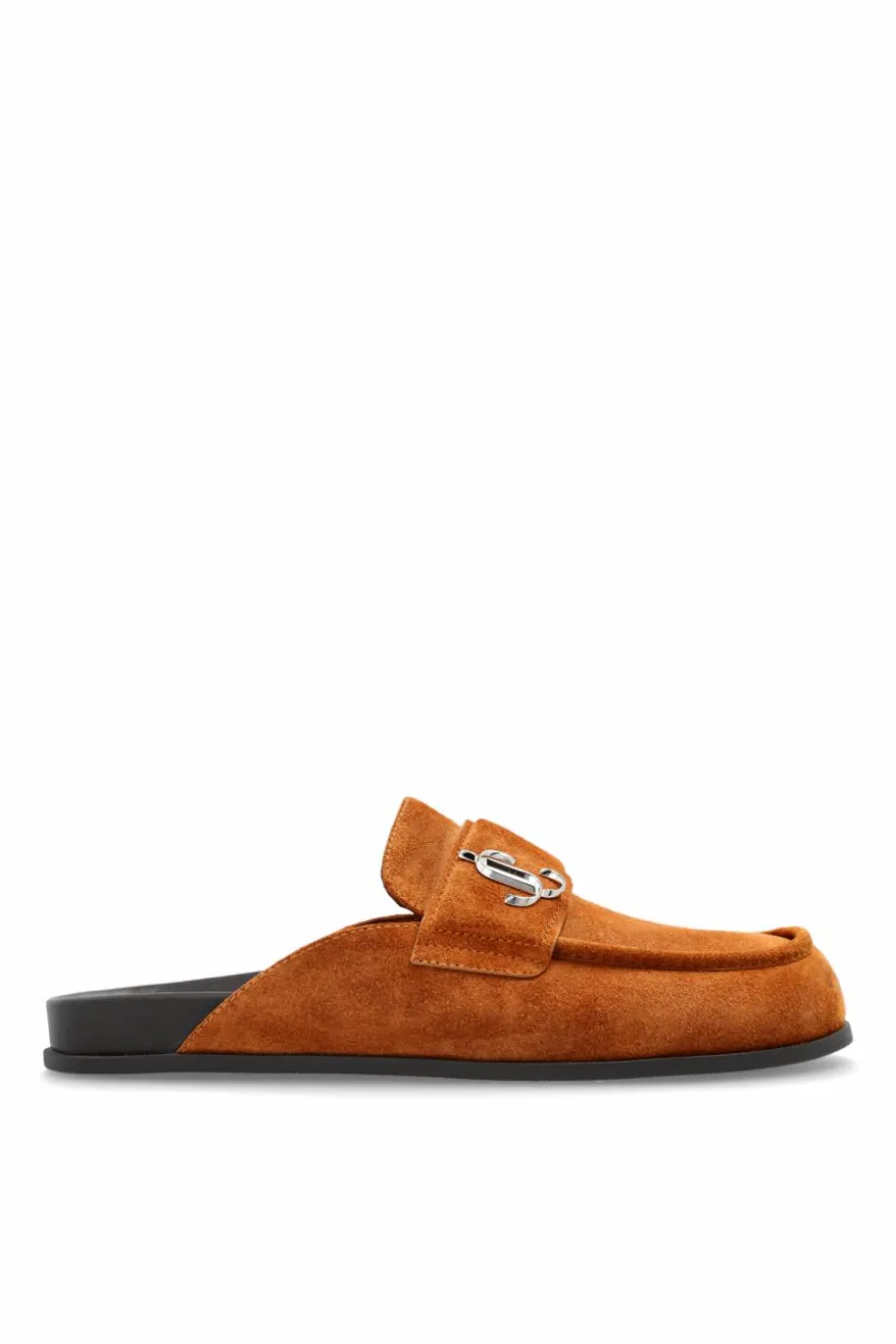 Jimmy Choo BRĄZOWY Zamszowe klapki `Milo`