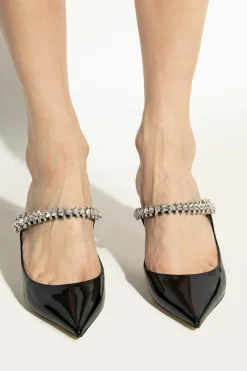 Jimmy Choo CZARNY Lakierowane klapki na obcasie ‘Bing’
